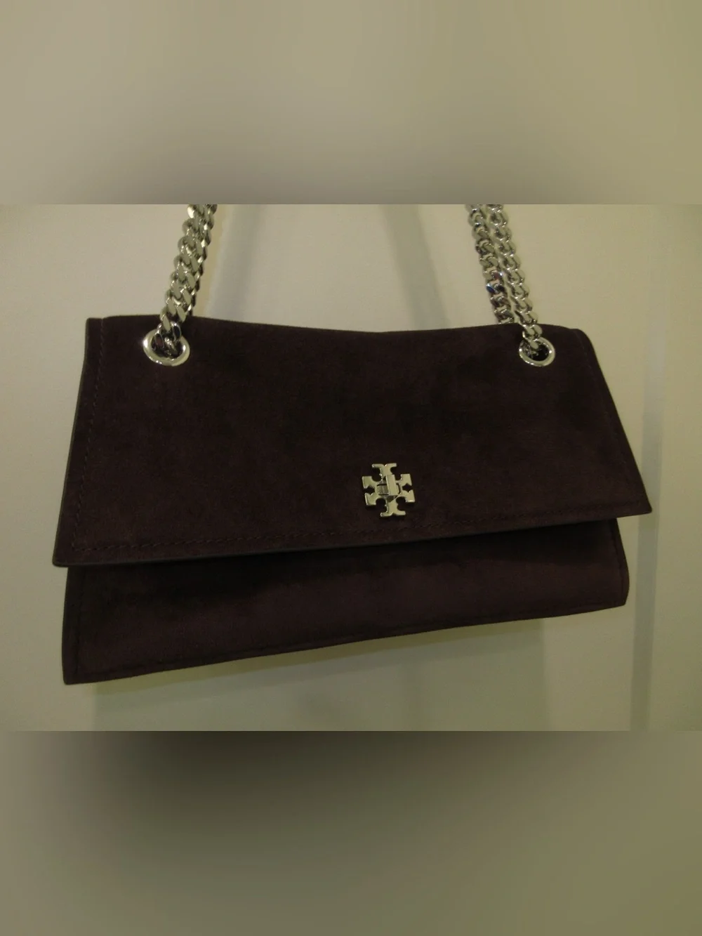 Tory Burch KIRA TURNLOCK SUEDE SHOULDER BAG